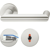 FSB Dr�ckergarnitur 12 1016 ASL auf Rosette WC, silber eloxiert