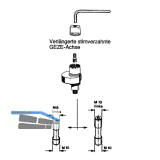 GEZE Steckachse f�r TS 500 N/NV, 550 NV, 550 F,550 E,550 IS, Stahl verzinkt