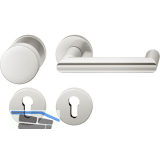 FSB Wechselgarnitur 12 1016 ASL auf Rosette PZ, Knopf drehbar, silber eloxiert