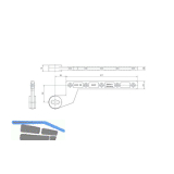 GEZE T�rschiene DB f�r flachkonisch, Anschlagt�r, Stahl verzinkt
