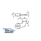 GEZE T�rschiene EK f�r flachkonisch, Anschlagt�r, Stahl verzinkt