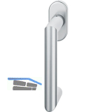 FSB Fenstergriff 34 1016 ovale Rosette, Edelstahl matt