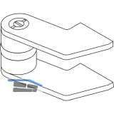 GEZE Zapfenband Modell EK f. Stahlt�ren, gezogener Flachstahl, blank