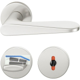 FSB Dr�ckergarnitur 12 1144 ASL auf Rosette WC, silber eloxiert