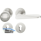 FSB Wechselgarnitur 12 1144 ASL auf Rosette PZ, Knopf drehbar, silber eloxiert