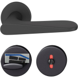 FSB Dr�ckergarnitur 12 1144 ASL auf Rosette WC, schwarz matt