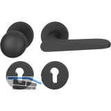 FSB Wechselgarnitur 12 1144 ASL auf Rosette PZ, Knopf drehbar, schwarz matt
