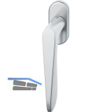 FSB Fenstergriff 34 1144 ovale Rosette, Edelstahl matt