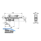 GEZE Zapfenband Modell C f�r Pendelt�ren mitT�rschiene, Stahl verzinkt