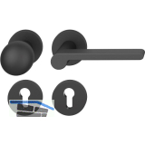 FSB Wechselgarnitur 12 1021 ASL auf Rosette PZ, Knopf drehbar, links, schwarz