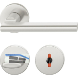 FSB Dr�ckergarnitur 12 1035 ASL auf Rosette WC DIN, silber eloxiert