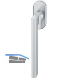 FSB Fenstergriff 34 1035 ovale Rosette, Edelstahl matt