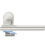 FSB Rahment�rdr�cker 09 1035 Hochhaltefeder B ovale Rosette Aluminium silber