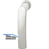 FSB Fenster-Steckgriff 34 1015 minimalistisch, Aluminium silber eloxiert