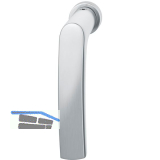 FSB Fenster-Steckgriff 34 1015 minimalistisch, Edelstahl matt