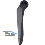 FSB Fenster-Steckgriff 34 1144 minimalistisch, Aluminium schwarz matt