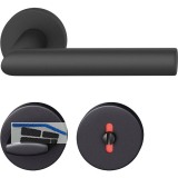 FSB Dr�ckergarnitur 12 1076 ASL auf Rosette WC, schwarz matt