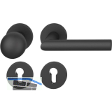 FSB Wechselgarnitur 12 1076 ASL auf Rosette PZ, Knopf drehbar, schwarz matt