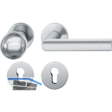 FSB Wechselgarnitur 12 1108 ASL auf Rosette PZ, Knopf fest, Edelstahl matt