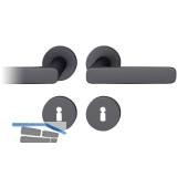 FSB Dr�ckergarnitur 12 1289 ASL auf Rosette BB, schwarz matt