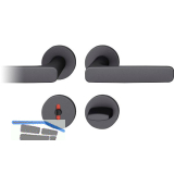 FSB Dr�ckergarnitur 12 1289 ASL auf Rosette WC, schwarz matt