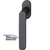 FSB Fenstergriff 34 1289 ovale Rosette, Aluminium schwarz matt