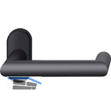 FSB Rahment�rdr�cker 09 1016 Hochhaltefeder B ovale Rosette Alu schwarz matt