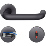 FSB Dr�ckergarnitur 12 1070 ASL auf Rosette WC, schwarz matt