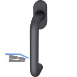 FSB Fenstergriff 34 1070 ovale Rosette, Aluminium schwarz matt