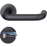 FSB Feuerschutz Standfl�gelgarnitur 79 1070 AGL DIN BL, schwarz matt