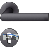 FSB Dr�ckergarnitur 12 1108 ASL auf Rosette PZ, Aluminium schwarz matt