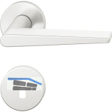 FSB Dr�ckergarnitur 12 1005 ASL auf Rosette BB, Aluminium silber eloxiert