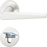 FSB Dr�ckergarnitur 12 1005 ASL auf Rosette PZ, Aluminium silber eloxiert