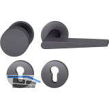 FSB Wechselgarnitur 12 1005 ASL auf Rosette PZ, Aluminium schwarz matt