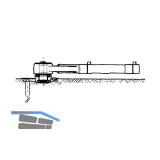 GEZE Drehlager TS 500/550 flachkonisch, Stahl verzinkt