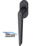 FSB Fenstergriff 34 1005 ovale Rosette, Aluminium schwarz matt