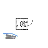 GEZE Drehlager TS 500/550 Vierkantachse, Stahl verzinkt
