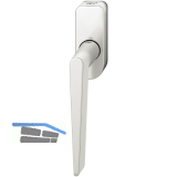 FSB Fenstergriff 34 1005 abschlie�bar ovale Rosette, Aluminium silber eloxiert