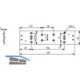 DORMAKABA Montageplatte TS 91, silber