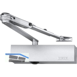 GEZE T�rschlie�er TS 2000 NV, EN 2-4, Gest�nge mit Feststellung, silber