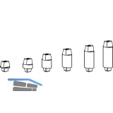 DORMAKABA Steckachse f�r BTS 75, 80, 84, Ma� X: 8 mm, Z: 3 mm, Stahl verzinkt