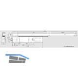 DORMAKABA T�rschlie�er TS99 FLR-K, Gleitschiene, ab FB 950, silber