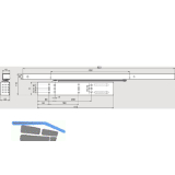 DORMAKABA T�rschlie�er TS99 FLR-K, Gleitschiene, kompakt, ab FB 800, silber