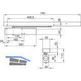 GEZE T�rschlie�er TS 5000 R, EN 2-6, 1-flg. Gleitschiene, silber