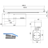 GEZE T�rschlie�er TS 5000 L-E, EN 2-6, 1-flg. Gleitschiene, RAL 9016