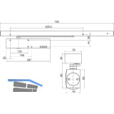 GEZE T�rschlie�er TS 5000 L-R, EN 2-6, 1-flg. Gleitschiene, silber