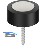 FSB Bodent�rpuffer 38 3878 � 48 mm, H�he 24 mm, Aluminium silber eloxiert