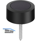 FSB Bodent�rpuffer 38 3878 � 48 mm, H�he 24 mm, Aluminium schwarz matt