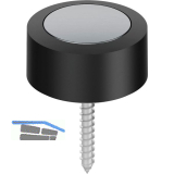 FSB Bodent�rpuffer 38 3878 � 48 mm, H�he 24 mm, Edelstahl matt