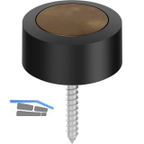 FSB Bodent�rpuffer 38 3878 � 48 mm, H�he 24 mm, Bronze dunkel patiniert